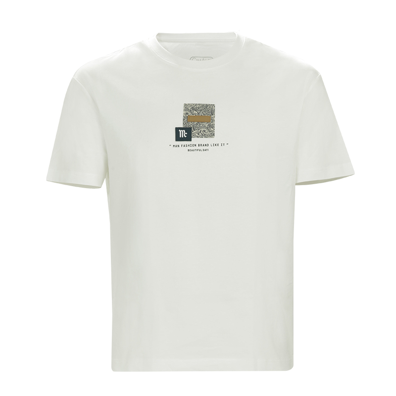 喜玛尔图男式圆领短袖T恤AMSNTX181