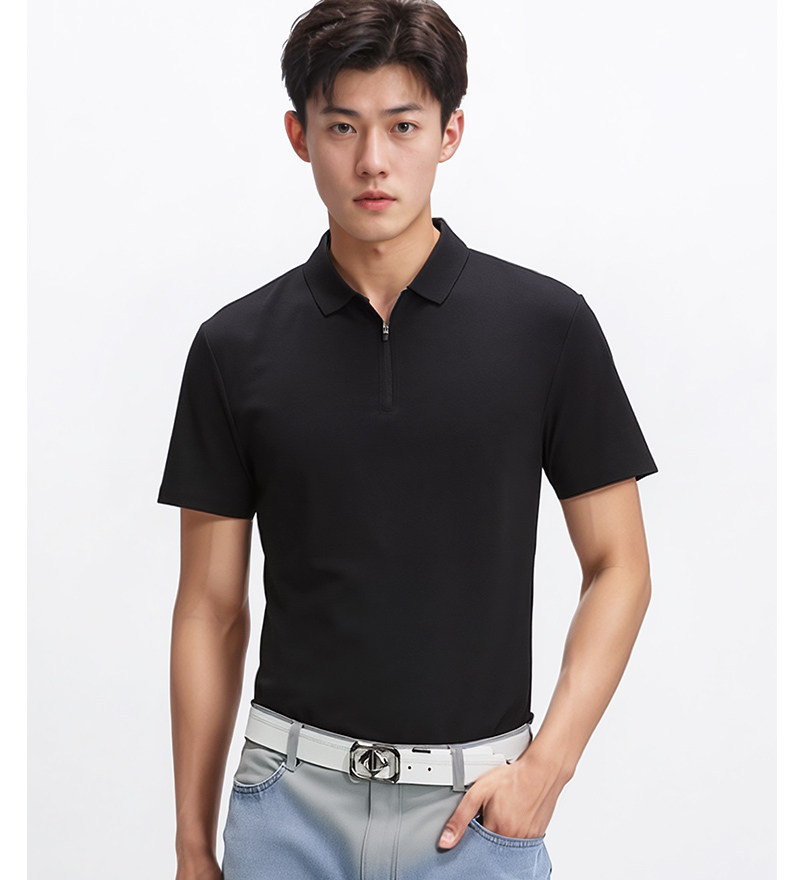 喜玛尔图男式翻领短袖T恤AMSPTX153