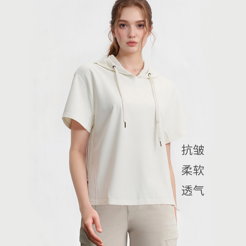 喜玛尔图女式连帽短袖T恤AWSPTX026