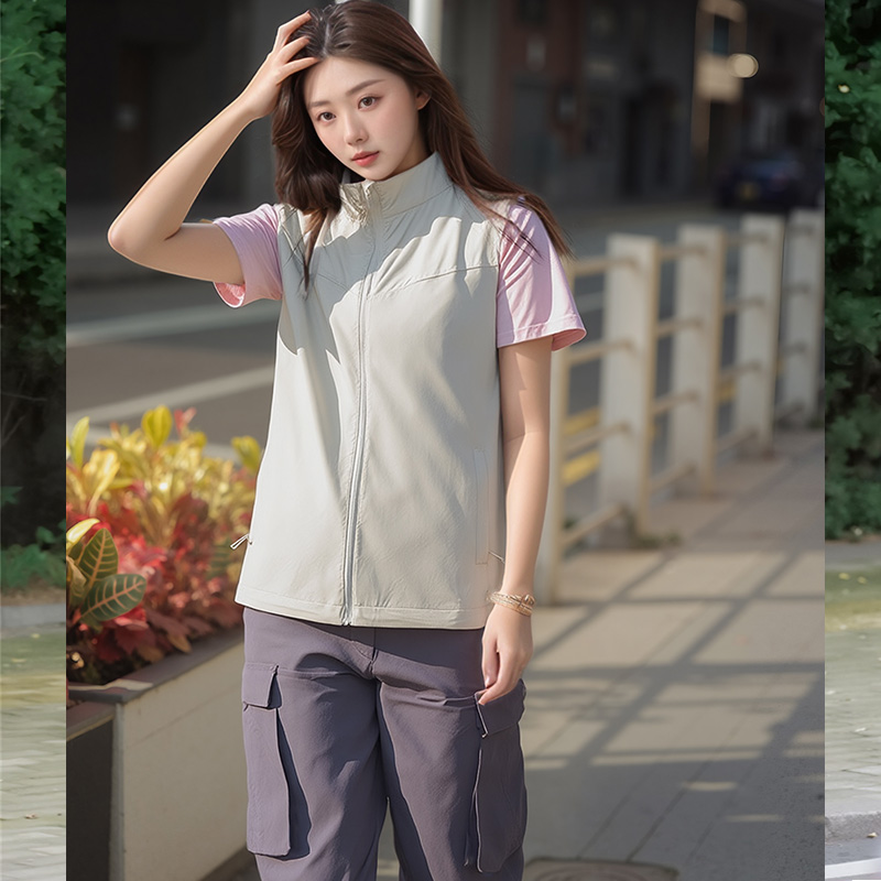 喜玛尔图女式立领马甲AWSPMJ164